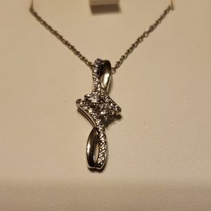 Sterling silver cubic zirconia necklace